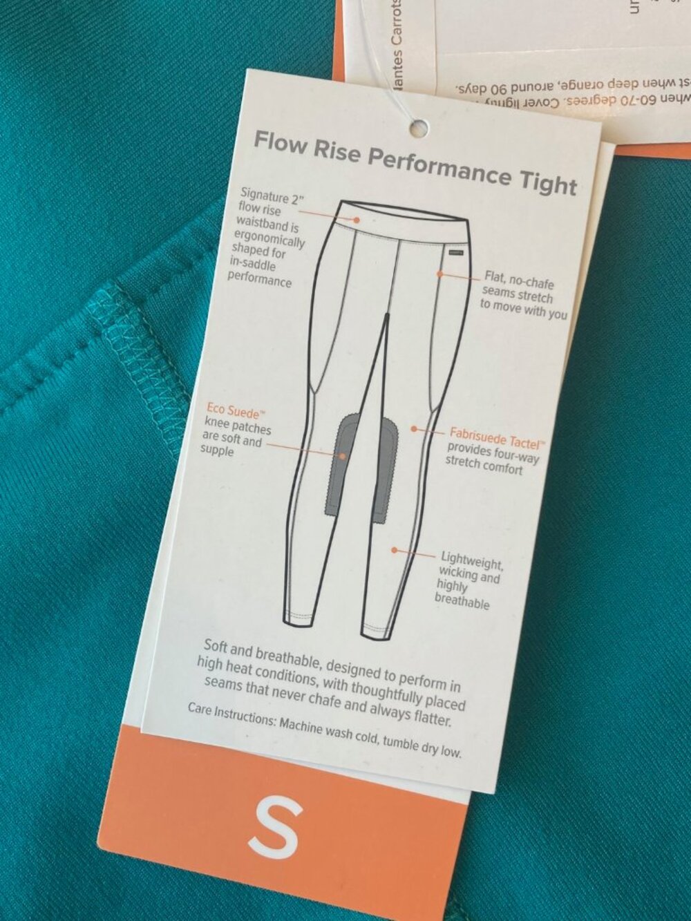 Kerrits Flow Rise Performance Riding Tights Womens Small S Emerald NWT - Picture 4 of 11